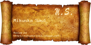 Mikuska Saul névjegykártya